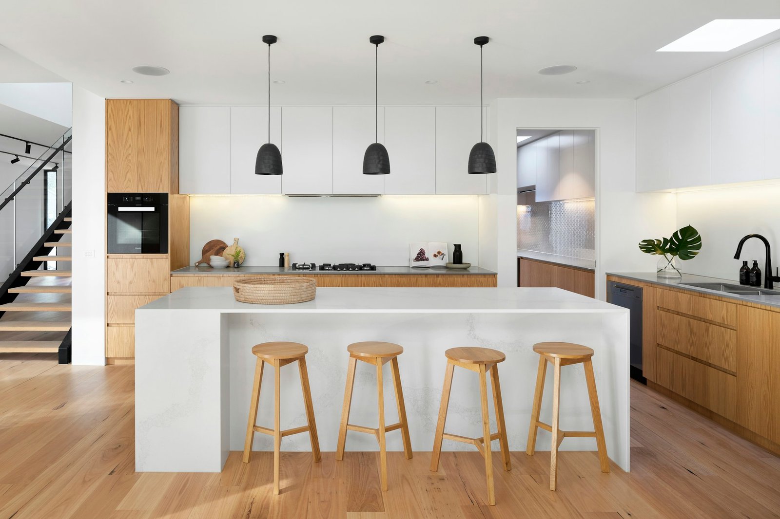 Contemporary kitchen with island